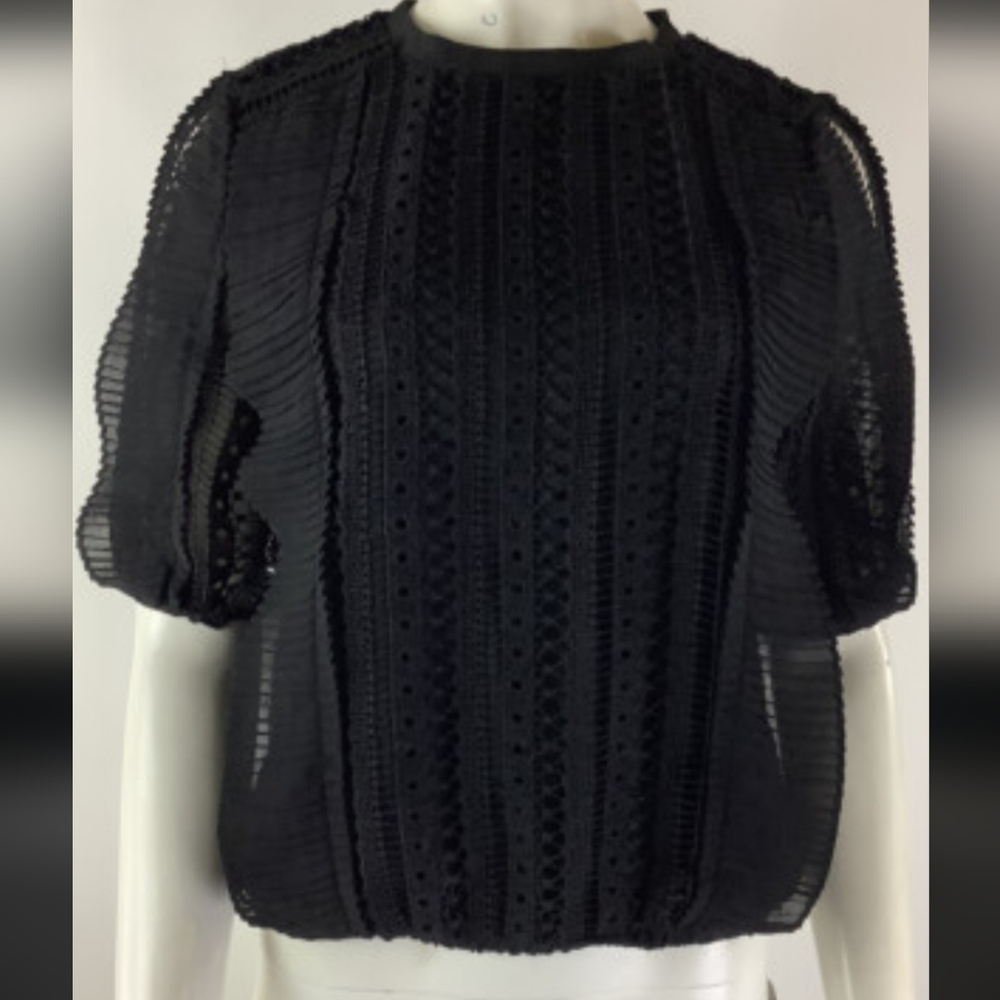 Calligraphe Elegant Black Lace Women's Top